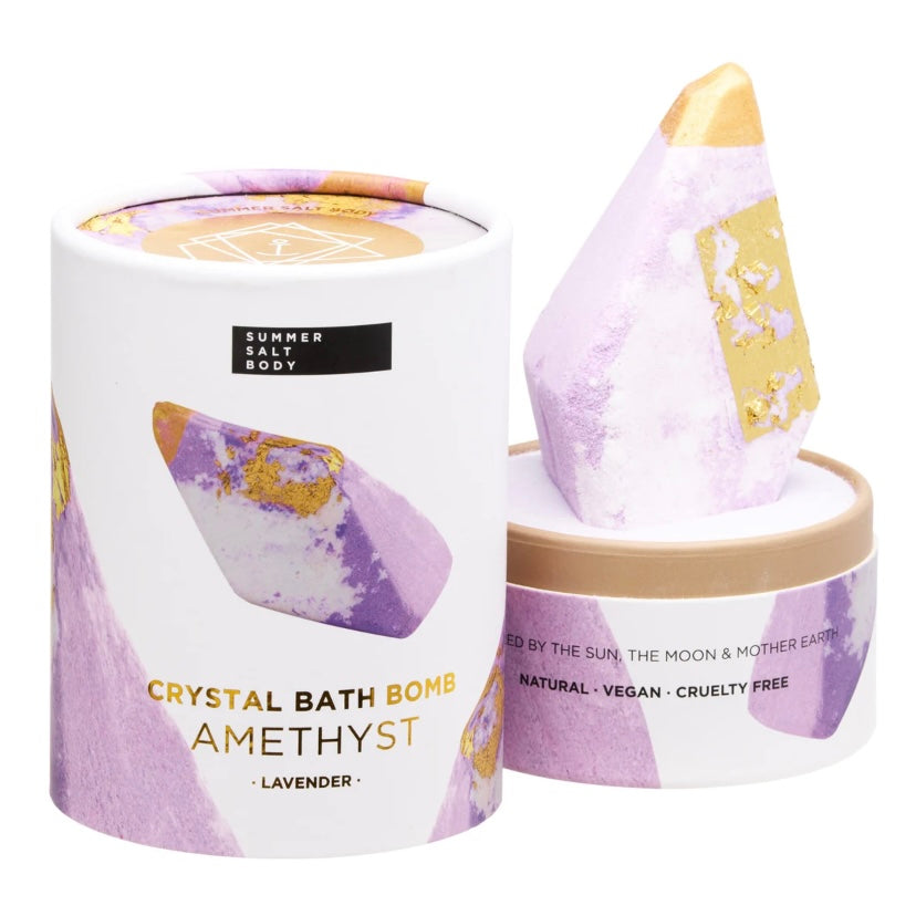 Summer Salt Body Crystal Bath Bomb - Amethyst